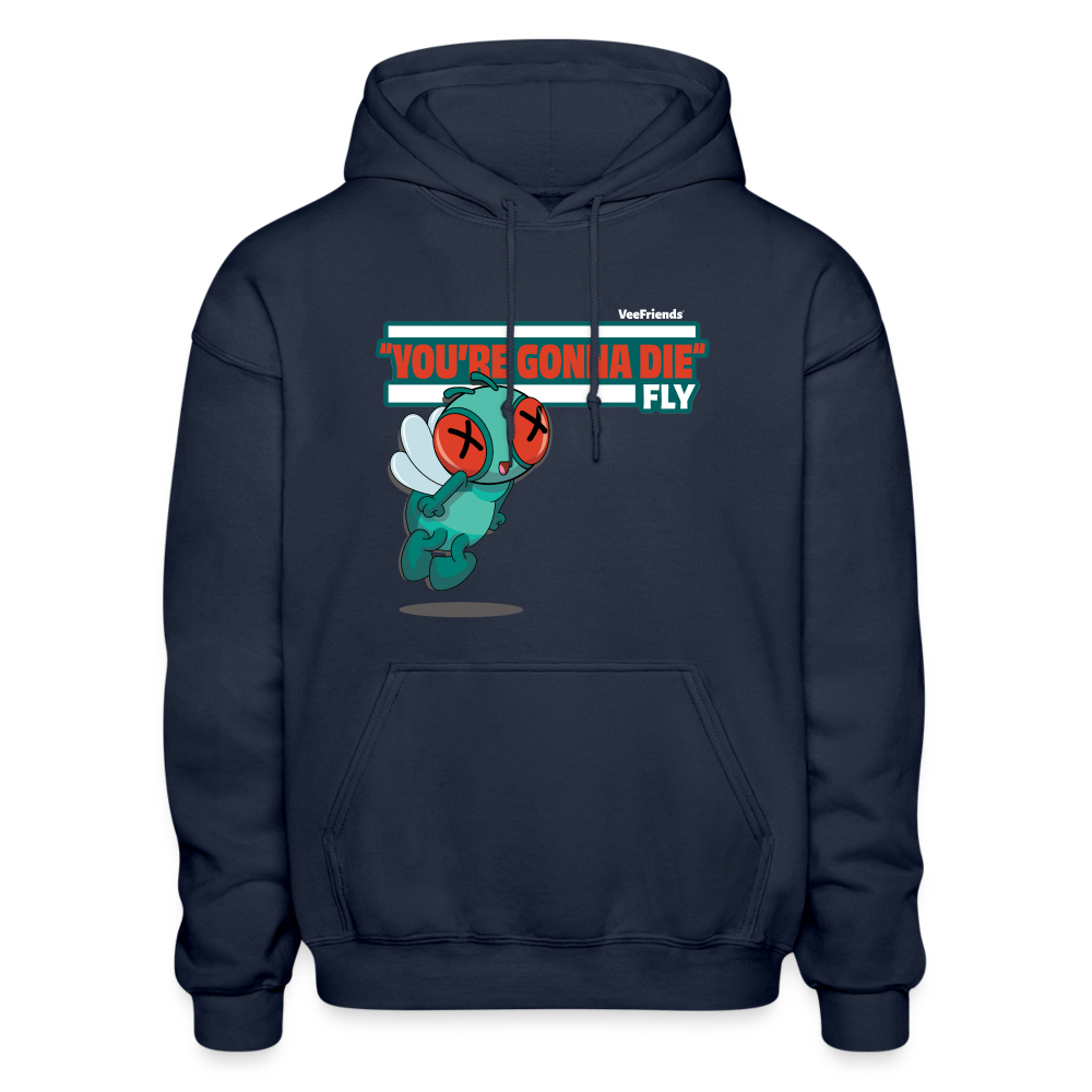 
            
                Load image into Gallery viewer, &amp;quot;You’re Gonna Die&amp;quot; Fly Character Comfort Adult Hoodie - navy
            
        
