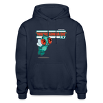 "You’re Gonna Die" Fly Character Comfort Adult Hoodie - navy