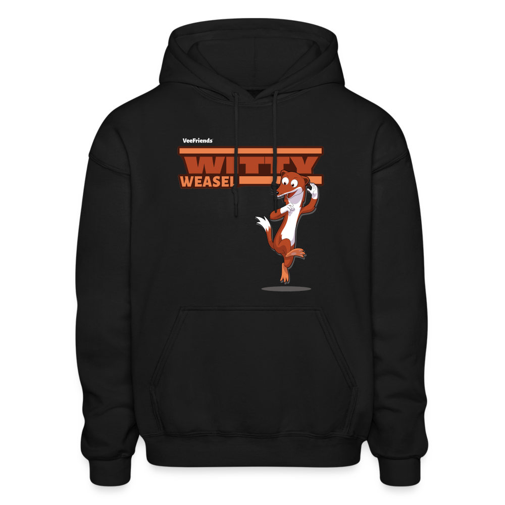 Witty Weasel Character Comfort Adult Hoodie - black