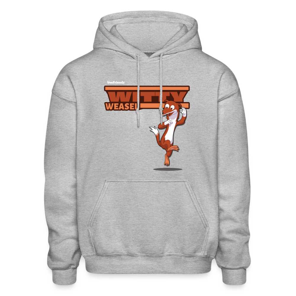 Witty Weasel Character Comfort Adult Hoodie - heather gray