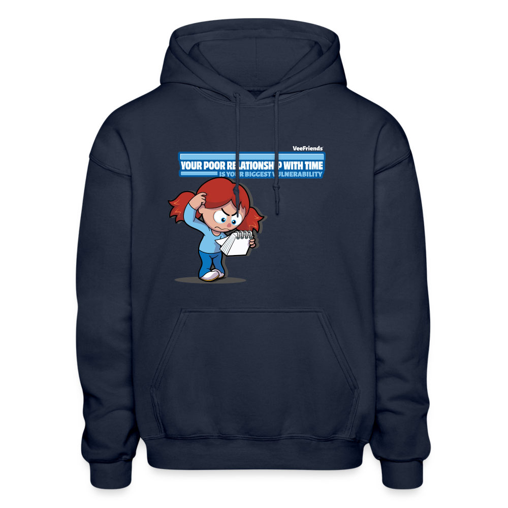 Your Poor Relationship With Time Is Your Biggest Vulnerability Character Comfort Adult Hoodie - navy