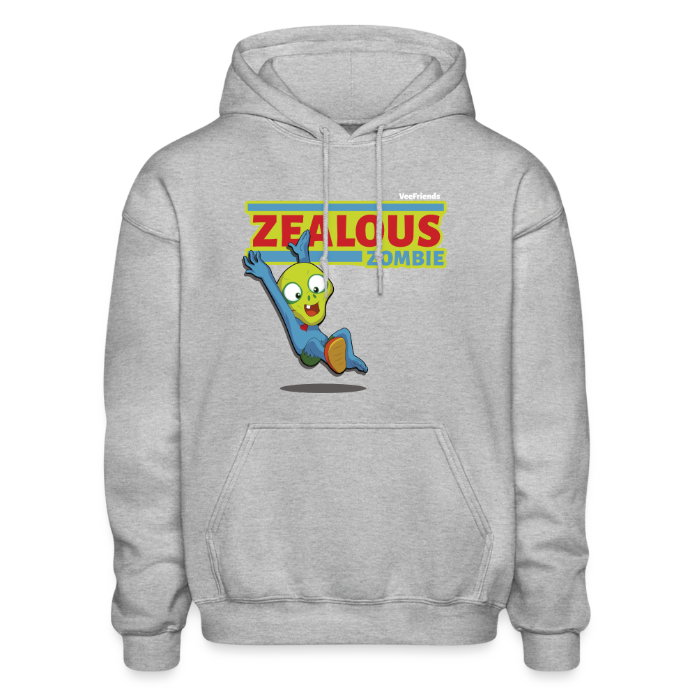 Zealous Zombie Character Comfort Adult Hoodie - heather gray