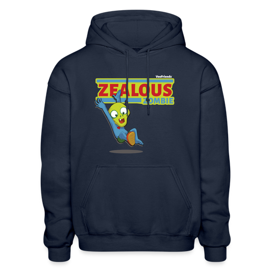 Zealous Zombie Character Comfort Adult Hoodie - navy