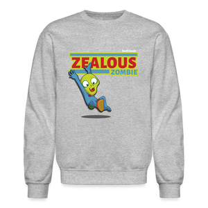 Zealous Zombie Character Comfort Adult Crewneck Sweatshirt - heather gray