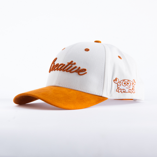 "Creative" Crab Cap in Two Toned Spotlight White with Copper - SOLD OUT