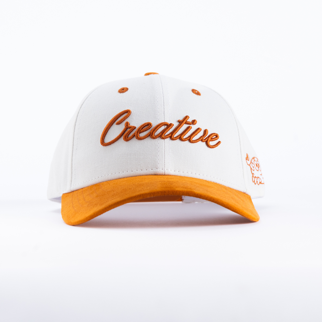 "Creative" Crab Cap in Two Toned Spotlight White with Copper - SOLD OUT