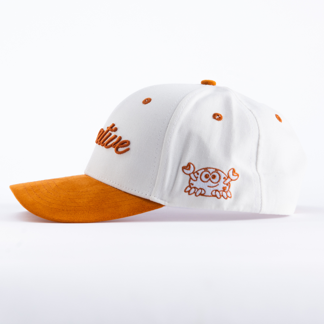 "Creative" Crab Cap in Two Toned Spotlight White with Copper - SOLD OUT
