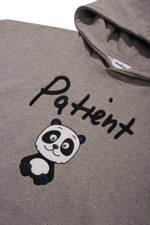 Patient Panda Hoodie Heather Grey