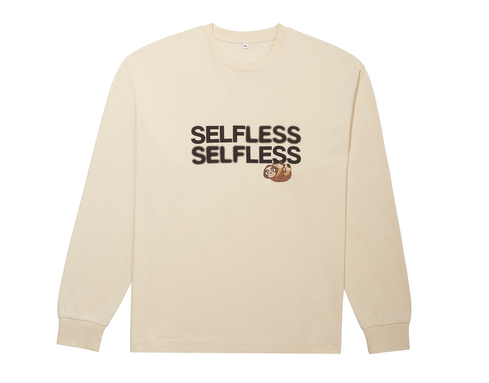Selfless Sloth Long Sleeve Tee Cream